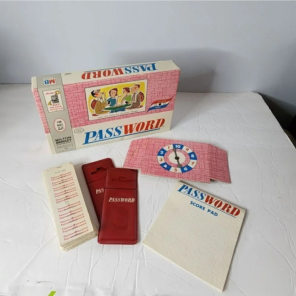 PASSWORD GAME, VOLUME , 1964, MILTON BRADLEY, #4260, COMPLETE EDITION